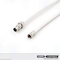 Coax Kabel RG 6, IEC zu F Stecker, 1.5 m, m/m