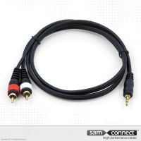 2x RCA zu 3.5mm kleine Klinke Kabel, 3m, m/m