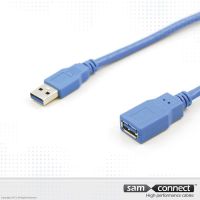 USB A zu USB A 3.0 Kabel, 5 m, m/f