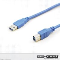 USB A zu USB B 3.0 Kabel, 1m, m/m
